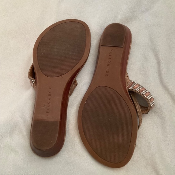 Yellowbox bling thong sandals size 6 - Picture 3 of 3